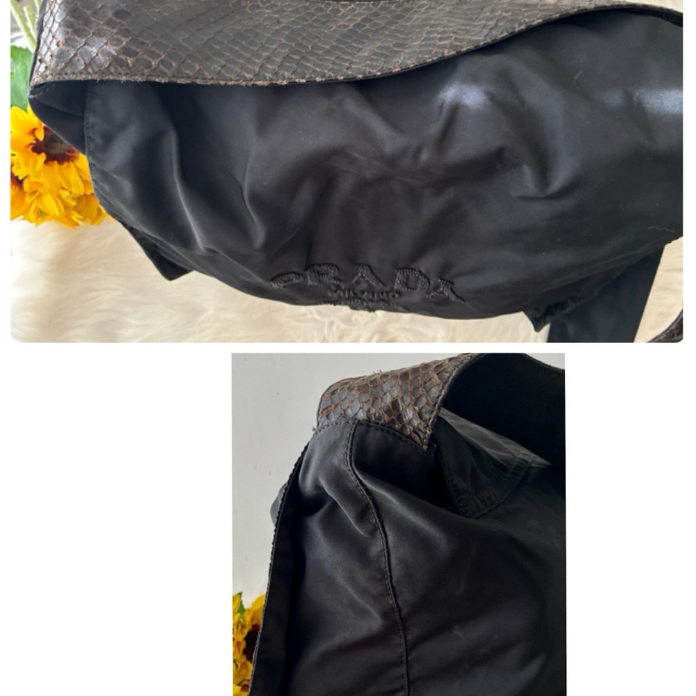 Prada Black Nylon Shoulder/Messenger Bag With Sna… - image 7